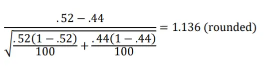 Error estándar de las diferencias binomiales de proporción muestral