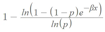 exponencial-logaritmo cdf