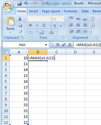 Encontrar el MAX en un resumen de cinco números.