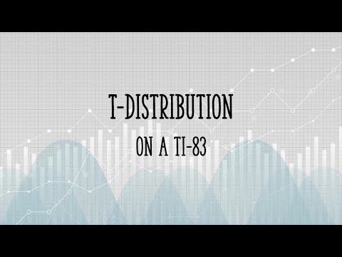 T Distribution on the TI 83
