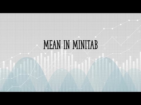 How to find the mean in minitab
