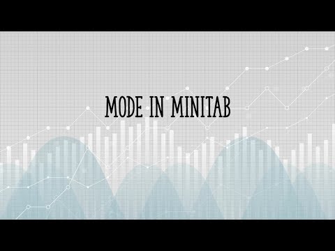 How to find the mode in Minitab