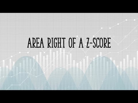 How to find the area right of a z score &amp; read a z table