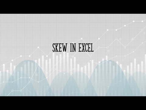How to find Skewness in Excel