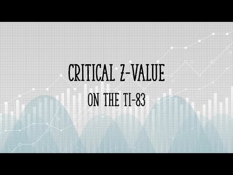 How to find a critical z value on the TI83
