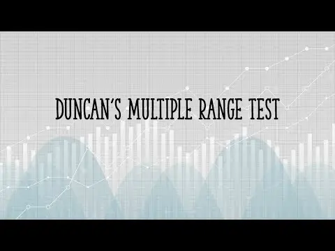 Duncan&#039;s Multiple Range Test DMRT