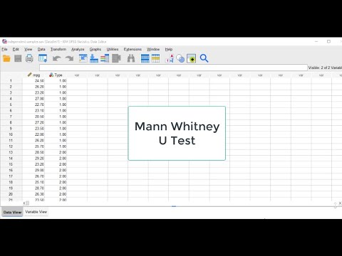 How to run a Mann Whitney U Test in SPSS