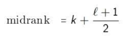 fórmula de rango medio