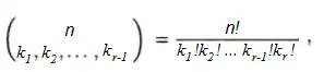 fórmula de coeficiente multinomial
