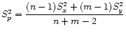 fórmula de varianza de muestra agrupada