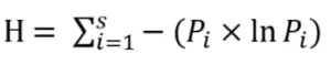 fórmula de entropía de shannon