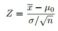 sigma / sqrt(n)